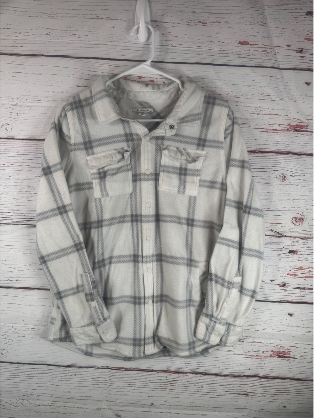 O'Neill Men's Lightweight Fleece Plaid Shirt Jacket - Size L